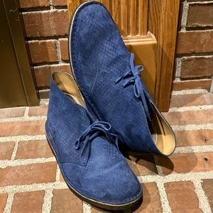 EUC Sz 9.5 Clark’s Originals blue suede desert boots
